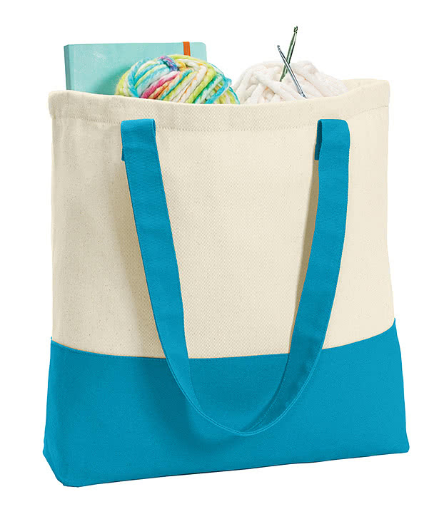 Port Authority Medium Colorblock Cotton Tote Bag