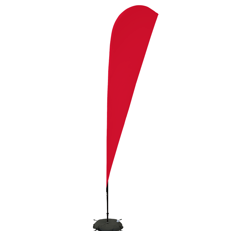 Full Color 11.5' Streamline Teardrop Flag with Cross Base-default