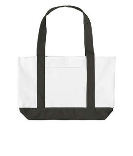 Medium Poly Boat Tote Bag - Color: White / Black