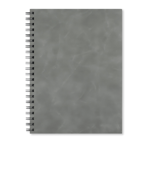 Castelli Debossed WireO Chia Grande XL Spiral Hard Cover Notebook in Light Gray