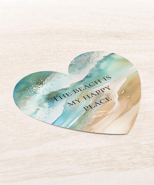Full Color Re-Stick-It 2 in. x 2.25 in. Heart Shaped Reusable Decal