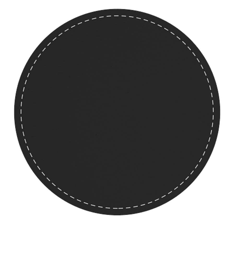 Circle Cardboard Coaster in Black