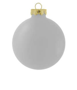 Glass Ball Tree Ornament - Color: Gloss Silver