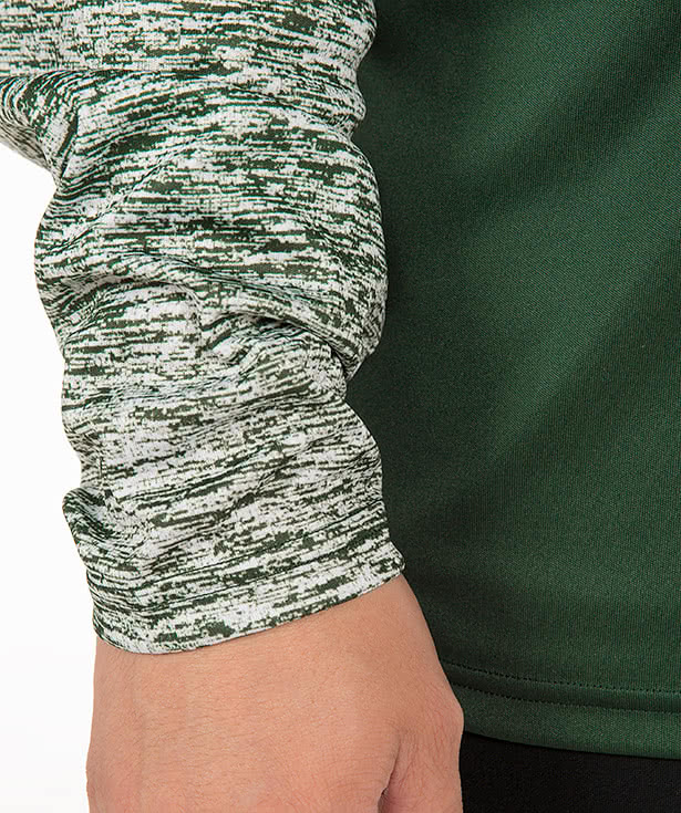 Badger Contrast Melange Quarter Zip Performance Shirt