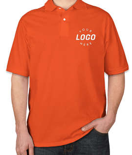 Jerzees Spotshield 50/50 Jersey Polo - Screen Printed - Color: Burnt Orange