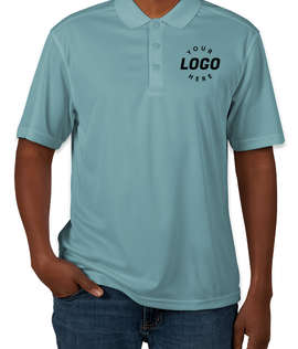 Clique by Cutter & Buck Spin Eco Performance Pique Polo - Screen Printed - Color: Dusty Blue