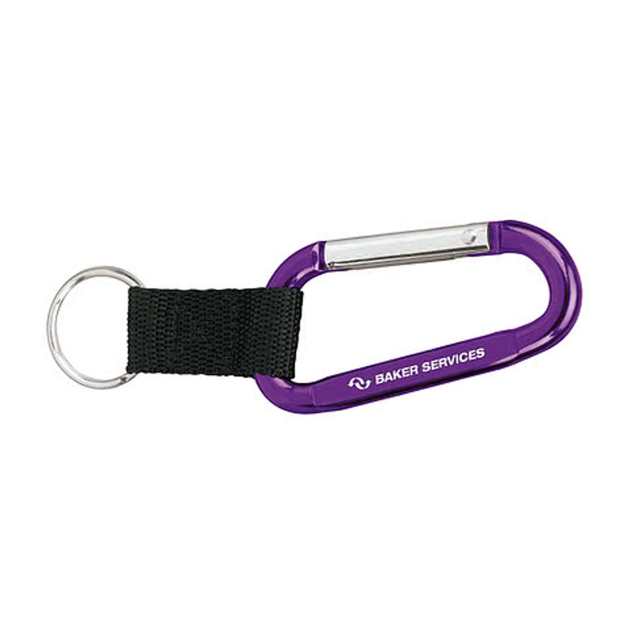 Laser Engraved Anodized 8mm Carabiner in Blue