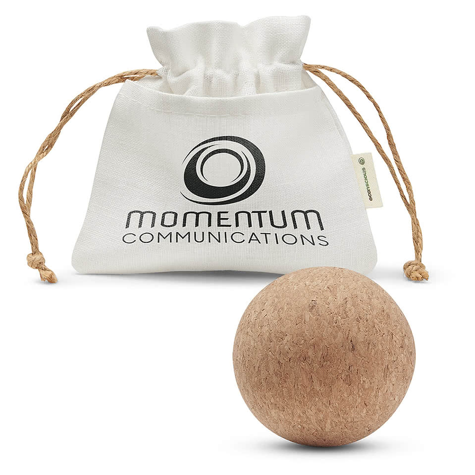 Econscious Cork Massage Ball with Linen Pouch