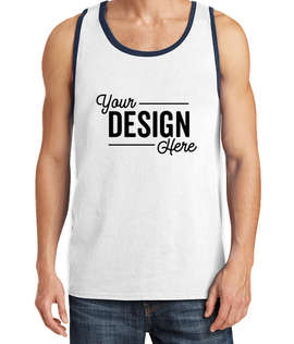 Port & Company Core Cotton Tank - Color: White / Navy