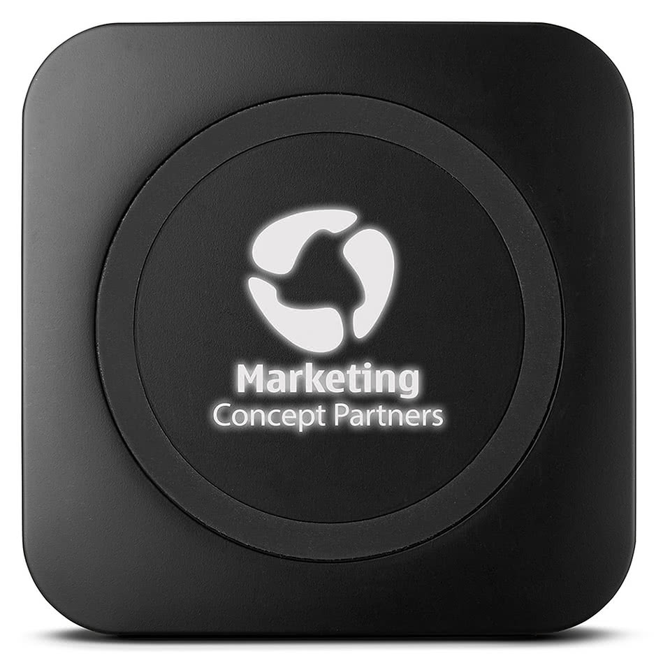 Laser Engraved Light-Up-Your-Logo Wireless Charger & Phone Stand