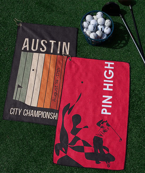 Full Color Epicolor Microfiber Waffle Golf Towel