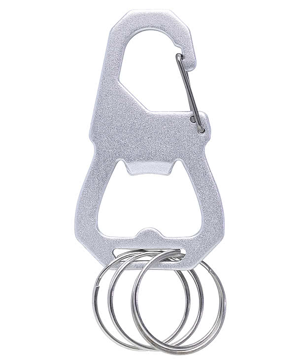Laser Engraved 3 Keyring Carabiner with Bottle Opener