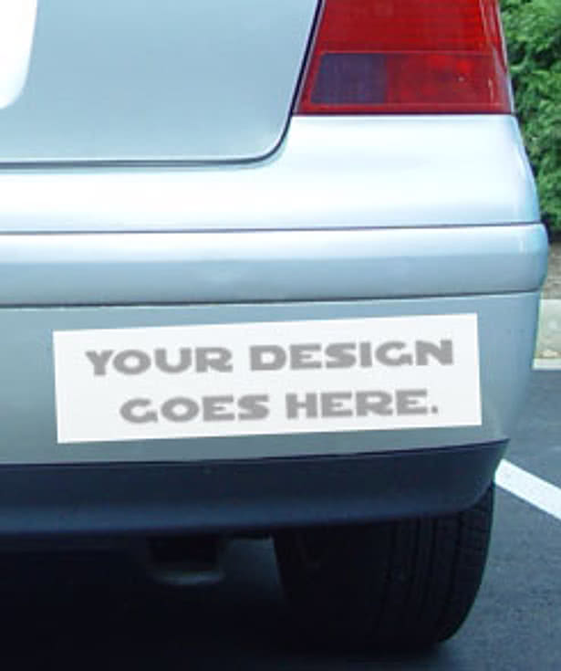 11.5 in. x 3.75 in. Rectangular Bumper Sticker