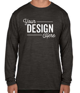 Augusta Tonal Heather Long Sleeve Performance Shirt - Color: Black