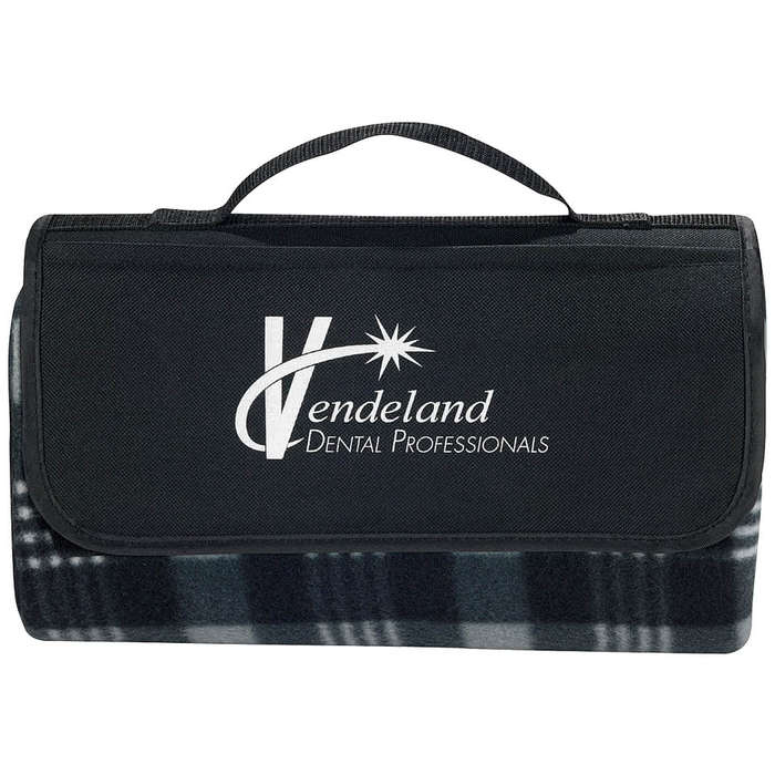 Full Color Padded Water-Resistant Fleece Picnic Blanket