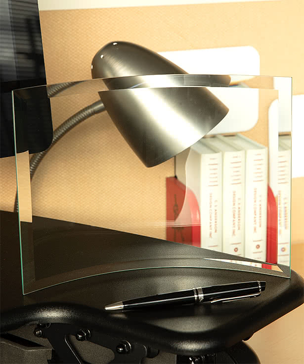 Laser Engraved 7" Glass Curved Prisma Award