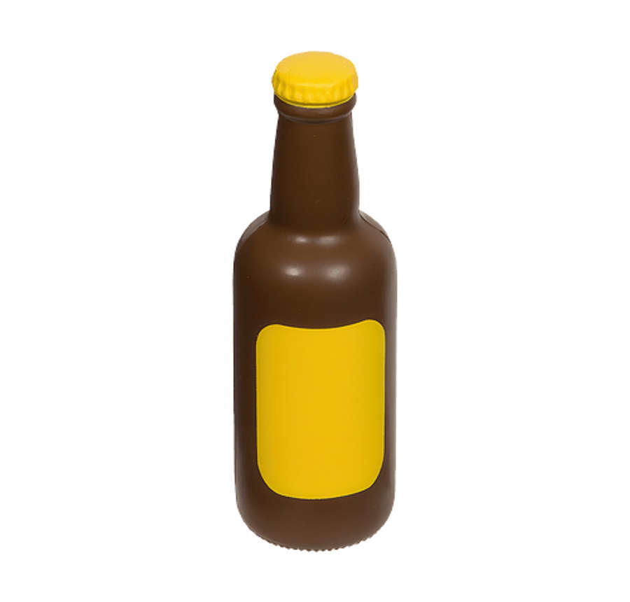 Beer Bottle Stress Reliever in Brown