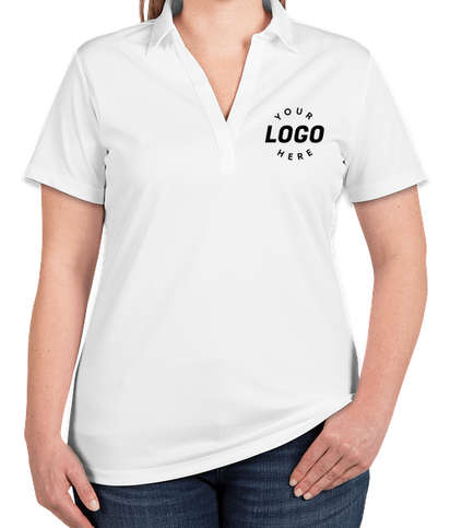 Port Authority Women's Silk Touch Performance Polo - Screen Printed - White