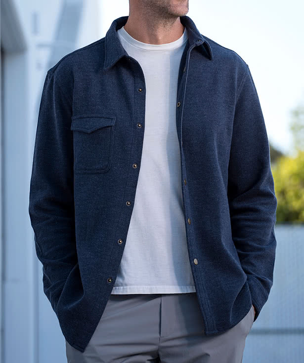 Custom Fossa Apparel Hermitage Pocket Long Sleeve Overshirt