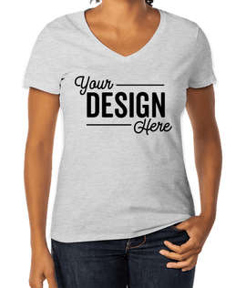 Hanes Women's Perfect-T V-Neck T-shirt - Color: Ash