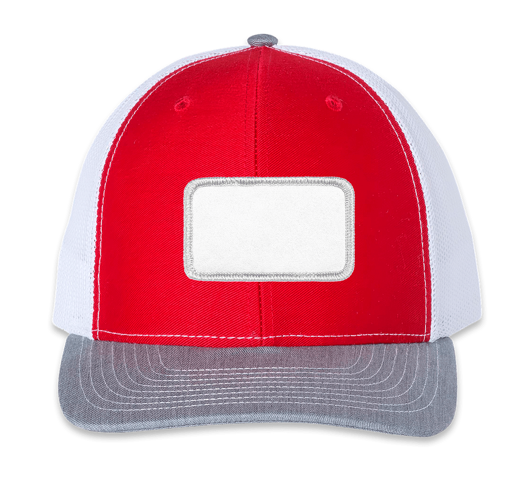 Richardson Snapback Trucker Hat - Rectangle Patch  - Sublimated-default
