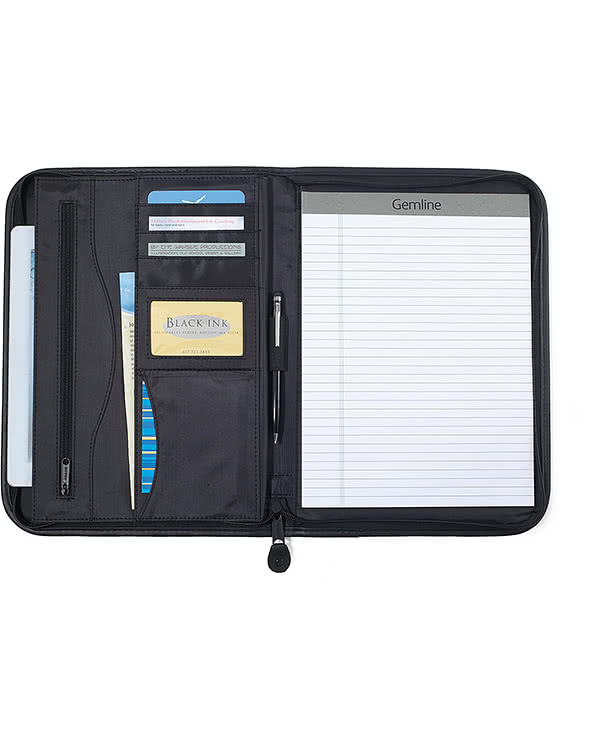 Wall Street Zippered Padfolio