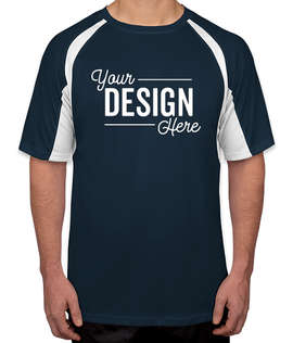 Badger B-Dry Contrast Performance Shirt - Color: Navy / White
