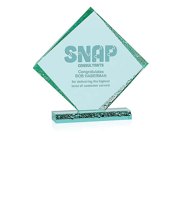 Laser Engraved Medium Diamond Ice Award
