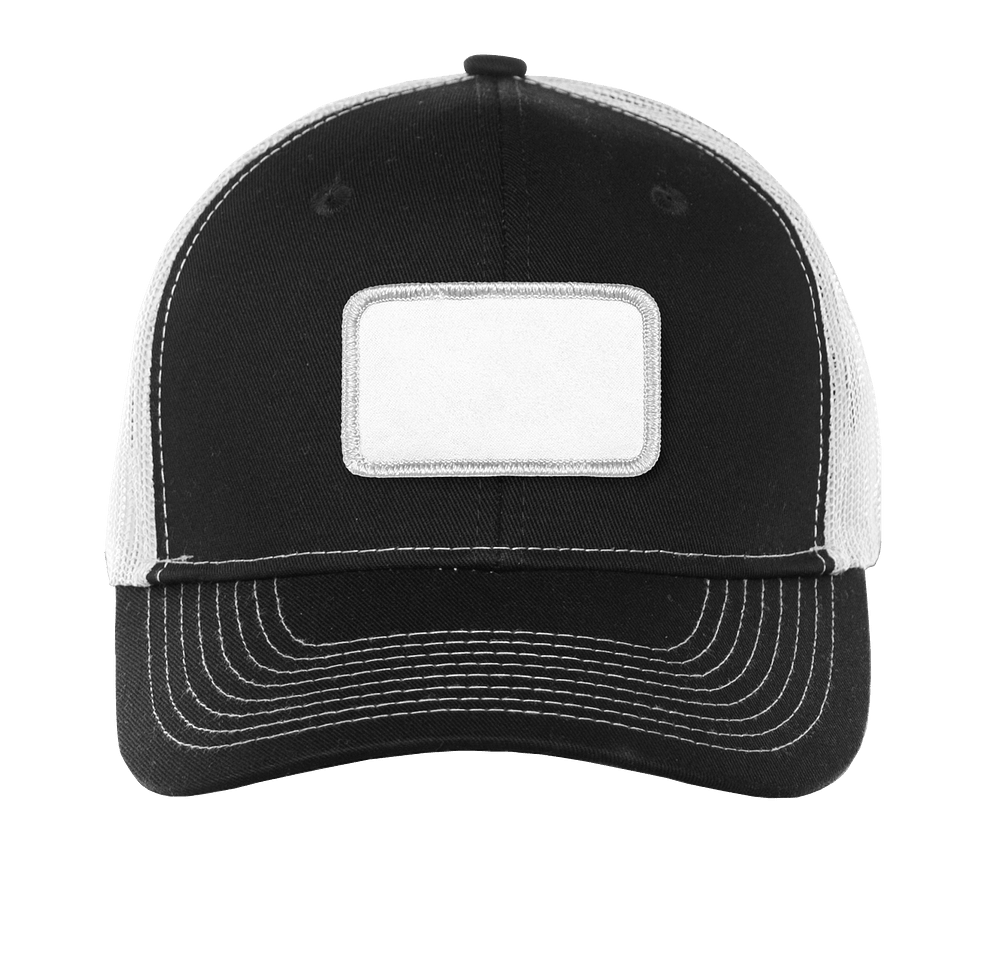 Port Authority Snapback Trucker Hat - Rectangle Patch - Sublimated-default