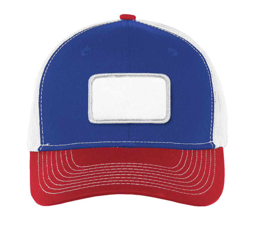 Port Authority Snapback Trucker Hat - Rectangle Patch - Sublimated-default