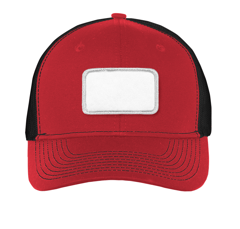 Port Authority Snapback Trucker Hat - Rectangle Patch - Sublimated-default