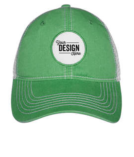 Ahead Circle Patch Trucker Hat - Color: Kelly / White