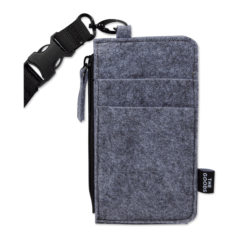 The Goods Recycled Felt Lanyard Wallet-default