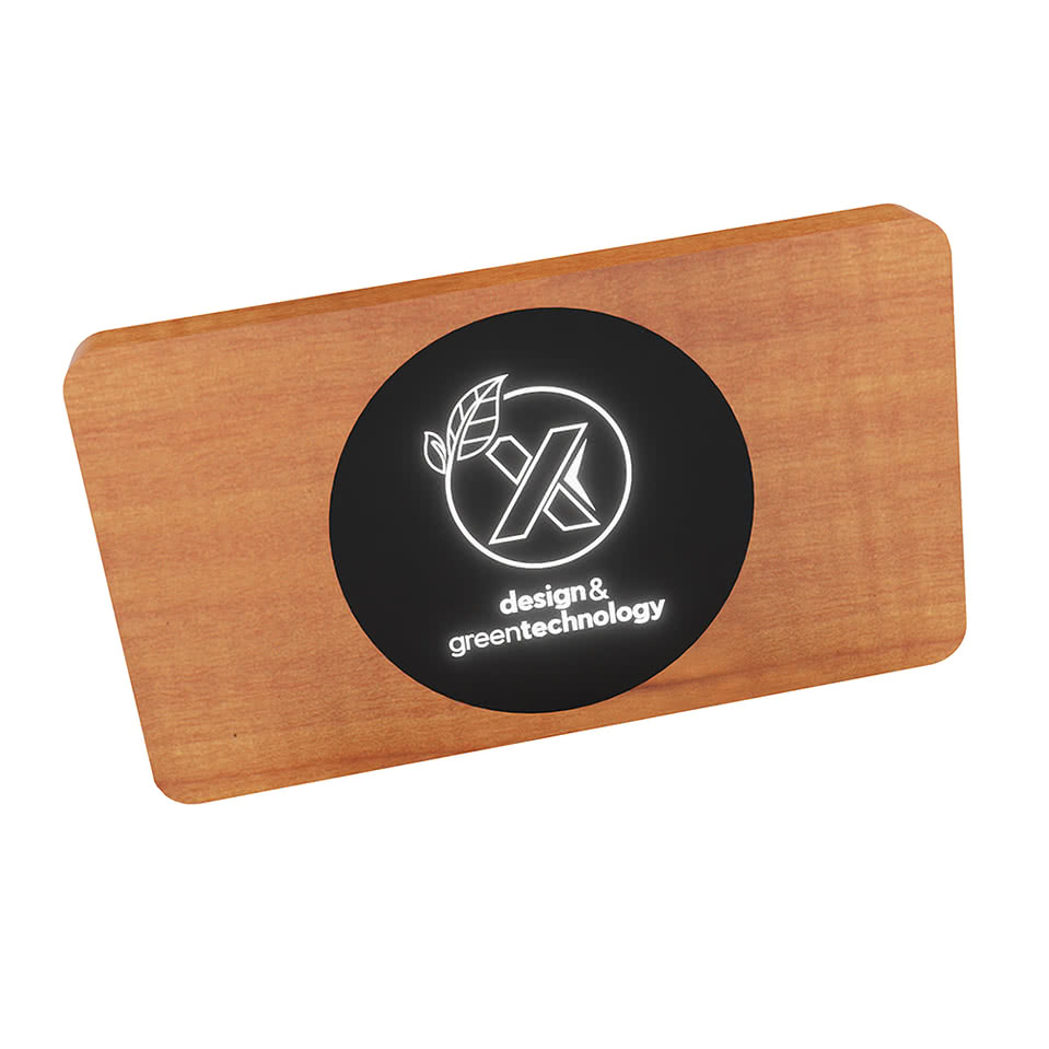 Laser Engraved SCX Innovative Design 10,000 mAh Bamboo Wireless Power Bank