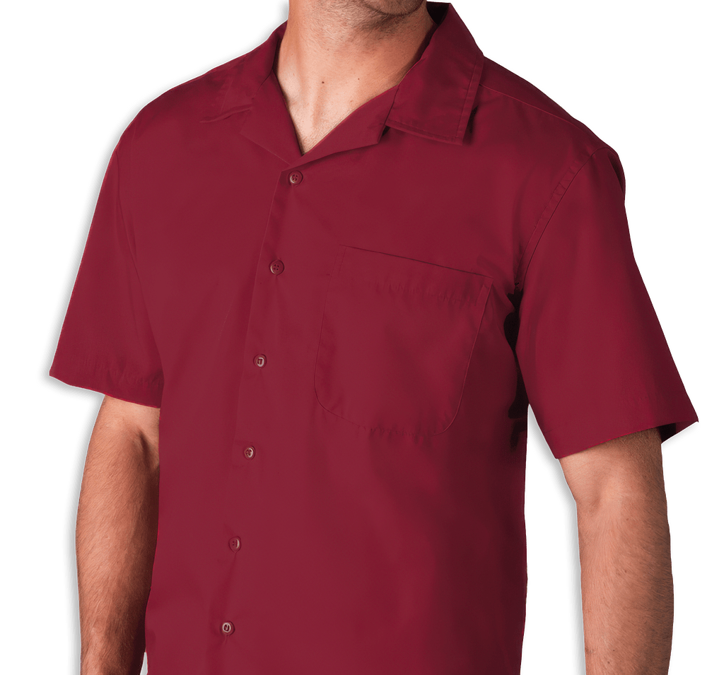 Blue Generation Poplin Short Sleeve Camp Shirt - Embroidered-default