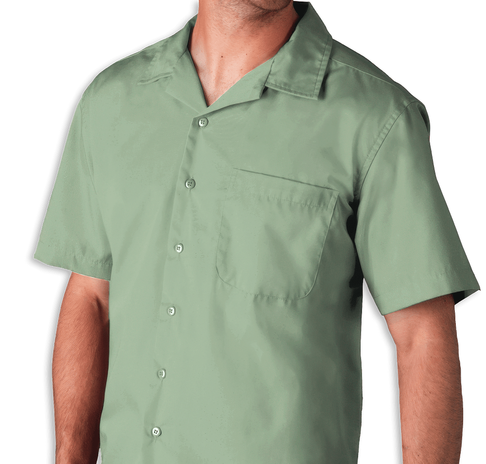 Blue Generation Poplin Short Sleeve Camp Shirt - Printed-default