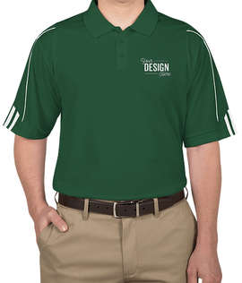 Adidas ClimaLite Three Stripe Performance Polo - Color: Forest / White