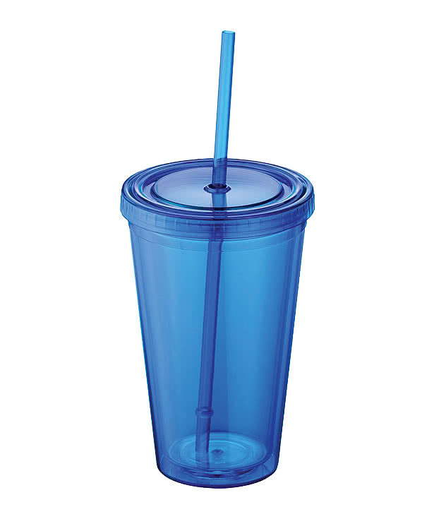 16 oz. Sedici Acrylic Tumbler with Straw