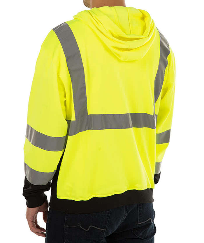 Kishigo Class 3 Hi-Vis Hooded Full Zip Sweatshirt