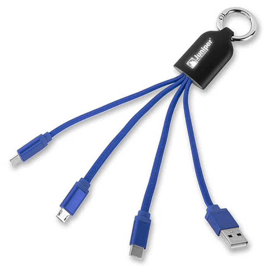 Jellyfish Light-Up Braided Charging Cable in Silver