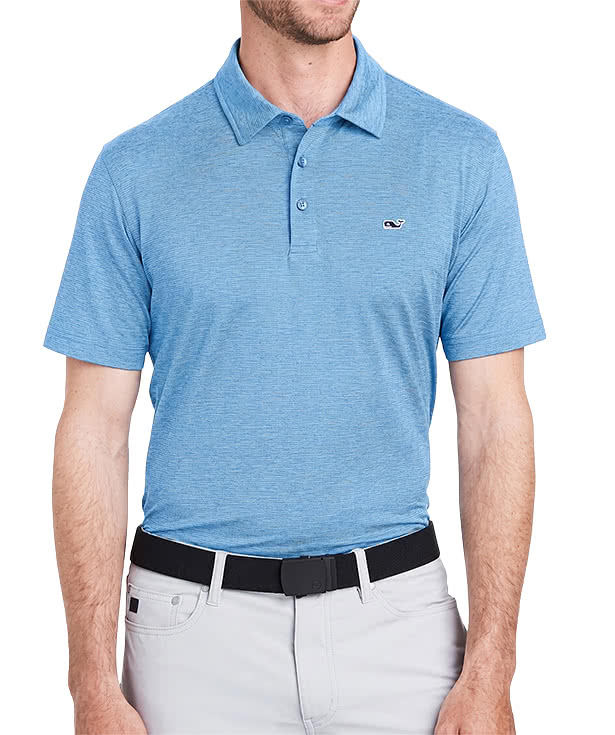Vineyard Vines Destin Stripe Sankaty UPF 30+ Performance Polo