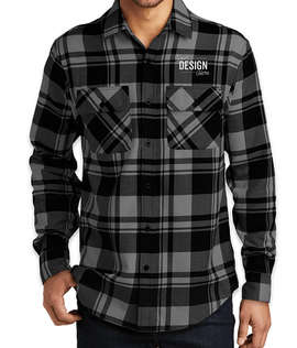 Port Authority Plaid Flannel Shirt - Color: Grey / Black