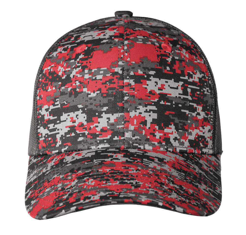 Port Authority Digital Camo Snapback Trucker Hat-default