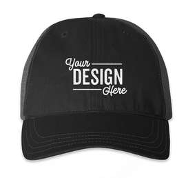 Richardson Garment Washed Trucker Hat - Color: Black / Charcoal
