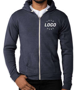 Royal Apparel USA-Made Organic Eco Zip Hoodie - Color: Heather Dusk