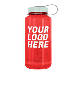 Nalgene 32 oz. Sustain Tritan Wide Mouth Water Bottle - Color: Ruby Red / Iridescent / Platinum