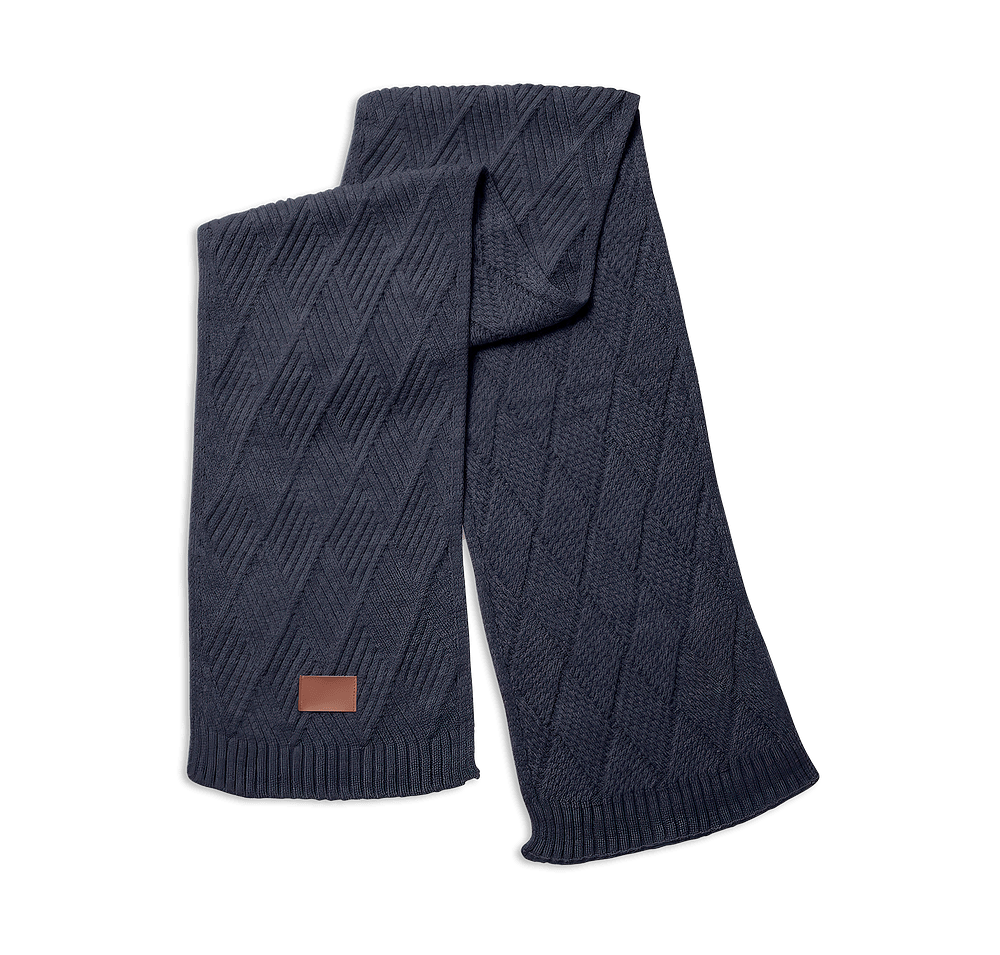 Debossed Leeman Trellis Knit Scarf-default