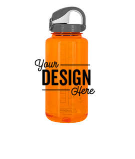 32 oz. Nalgene Tritan On-The-Fly Water Bottle - Color: Orange / Grey