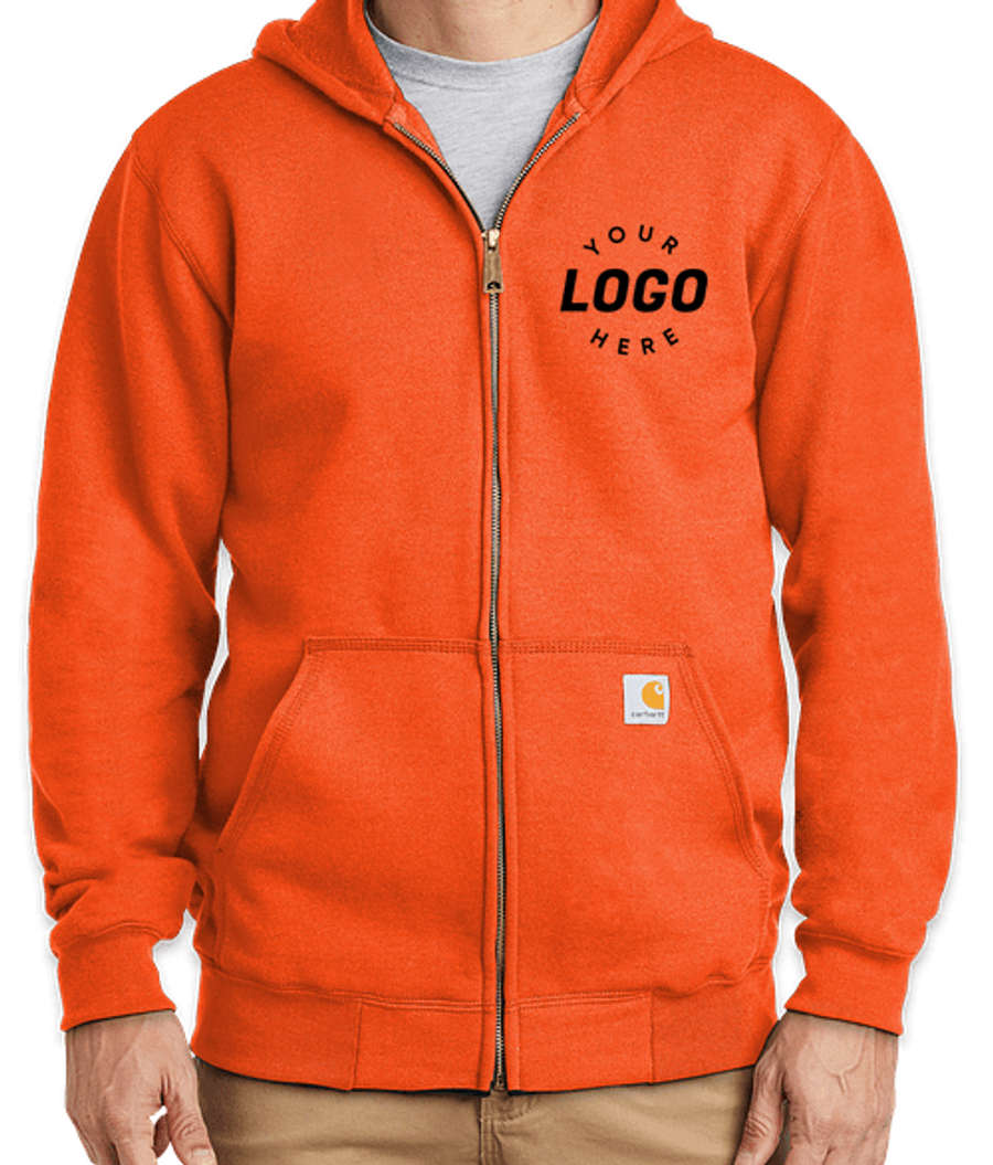 Carhartt Midweight Zip Hoodie in Brite Orange