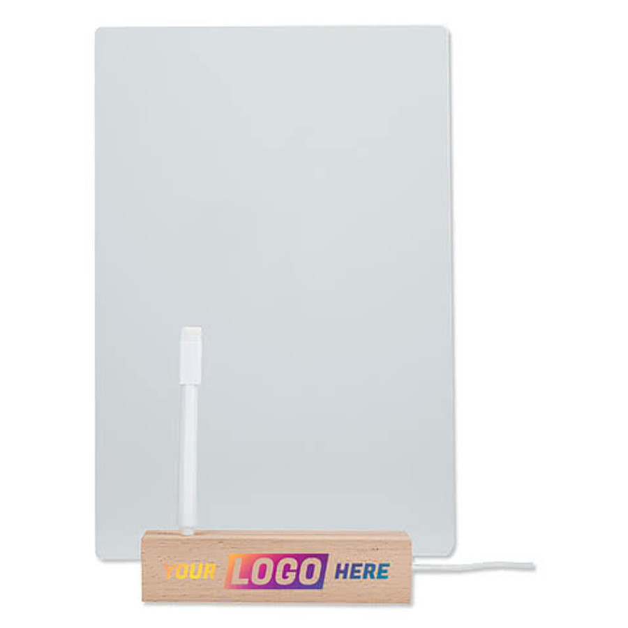 Full Color Note Brite Acrylic Dry Erase Board in Clear